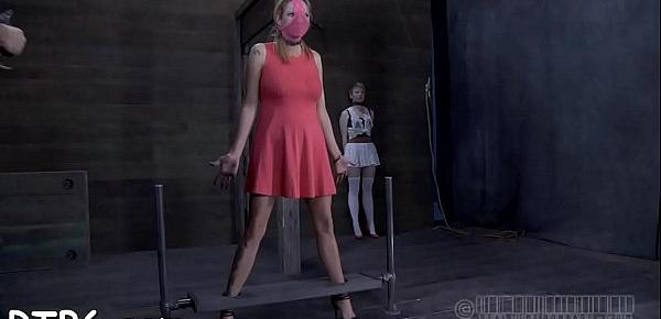  Bounded gal waits for her brutal torture